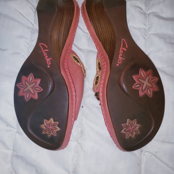 Clark's vintage 7.5 medium womens heels slides - Picture 4 of 8
